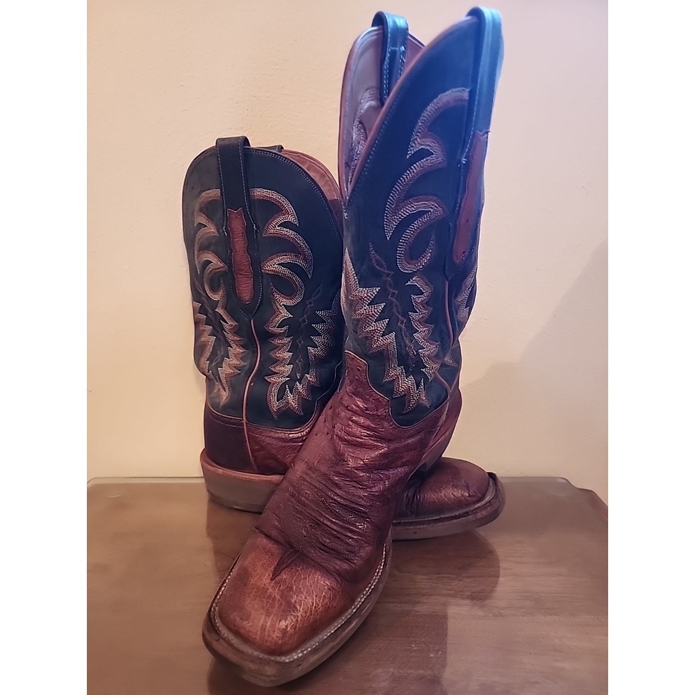 Lucchese Brown and Black Cowboy Boots